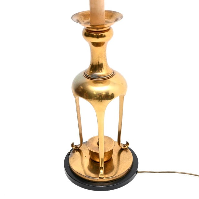Metal Large Vintage Brass Table Lamp, 1960s For Sale - Image 7 of 10