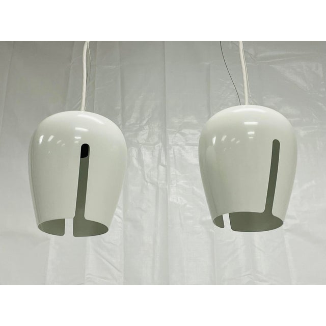White Pair of “Zita” Pendant Lights by Molto Luce, Austria For Sale - Image 8 of 18