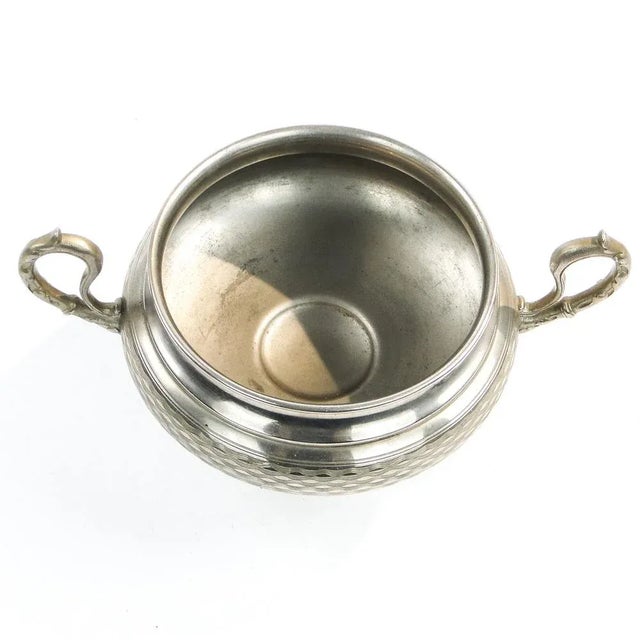 Metal German Art Nouveau Sugar Bowl from WMF, Early 20th Century For Sale - Image 7 of 8