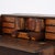 Brown Antique Empire Oak Secretary Desk with Inlay and Brass Fittings, 1840s For Sale - Image 8 of 13