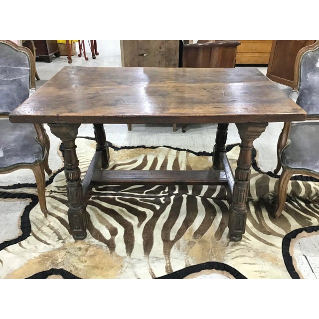 18th Century Italian Walnut Baroque Trestle Table For Sale - Image 4 of 13