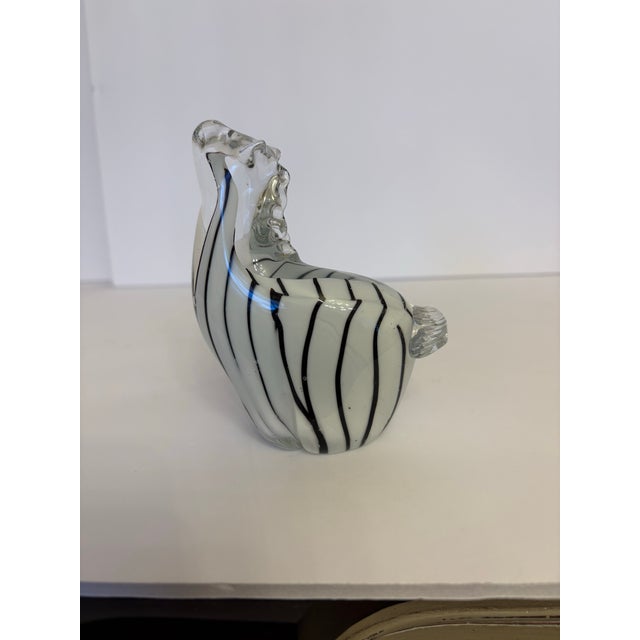 Murano Vintage Murano Hand Blown Glass Zebra For Sale - Image 4 of 6