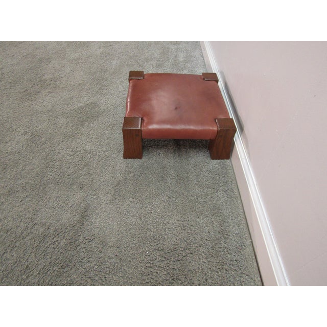 Stickley Stickley Mission Oak Arts and Crafts Style Foot Stool For Sale - Image 4 of 8