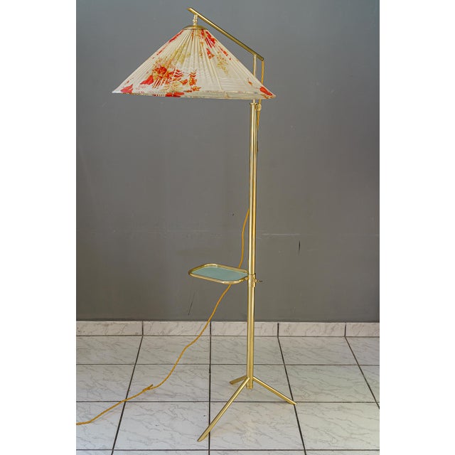 Mid-Century Modern Hight Adjustable Floor Lamp with Adjustable Shelf, Vienna, 1950s For Sale - Image 3 of 18