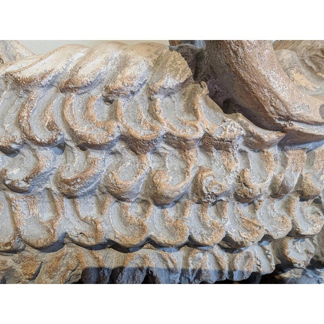 Antique White Mid Century Modern Austin Productions Terra Cotta Ram Sculpture For Sale - Image 8 of 10