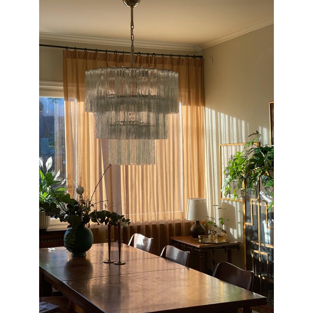 Large Murano Glass Chandelier For Sale - Image 3 of 10