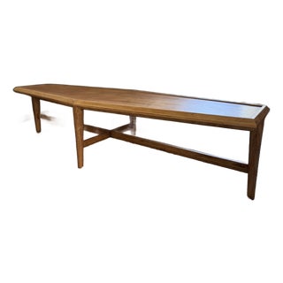 Mid-Century Modern 'Coffin' Shaped Elongated Coffee Table For Sale