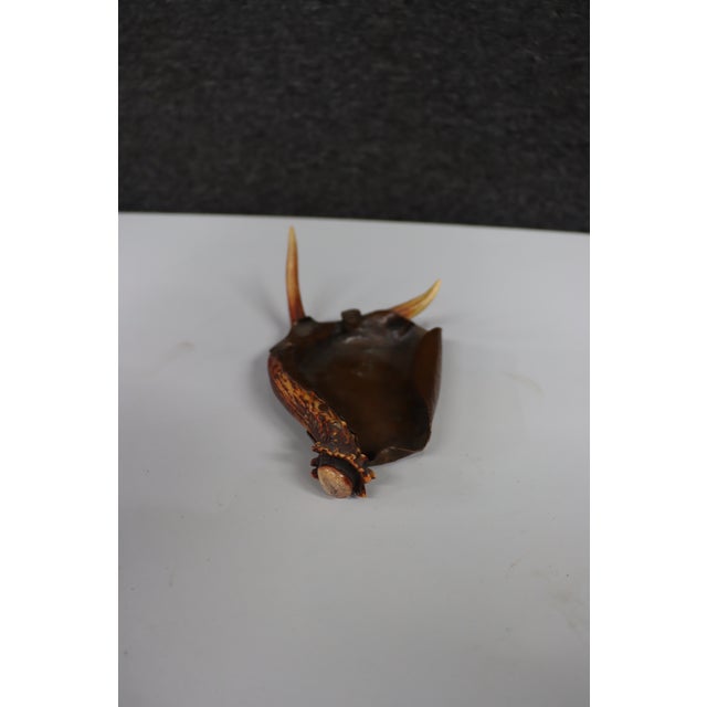 Berry & Co. Copper Ashtray With Deer Antler Handle For Sale - Image 9 of 14