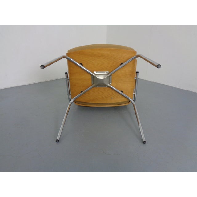 Vintage Conference Armchair in Oak and Chrome from Duba Møbelindustri, Denmark, 1960s For Sale - Image 14 of 18
