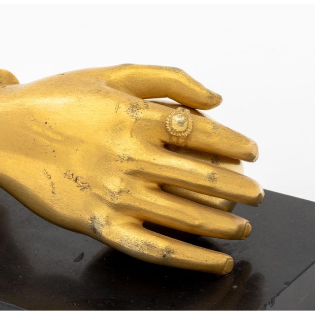 Victorian Hand Form Gilt Bronze Door Knocker For Sale In New York - Image 6 of 9