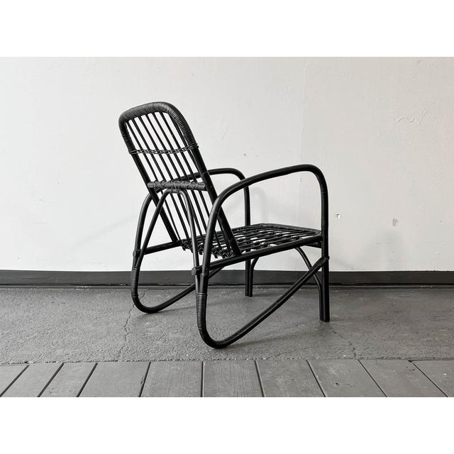 Wood Black Chair in Bamboo For Sale - Image 7 of 18