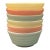 Vintage 1940s Hazel-Atlas "Moderntone" Platonite Pastel 5" Cream Soup / Cereal Bowls - Set of 6 For Sale