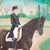 Rosa Torras, Equestrian Rider in Landscape, 1950s, Oil on Board For Sale - Image 6 of 9