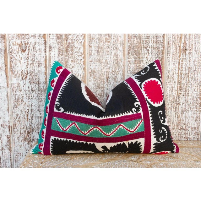 Fizuza Gul Suzani Lumbar Pillow For Sale - Image 9 of 9