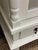 Vintage White Painted Hutch Cabinet With Glass Doors For Sale - Image 9 of 12