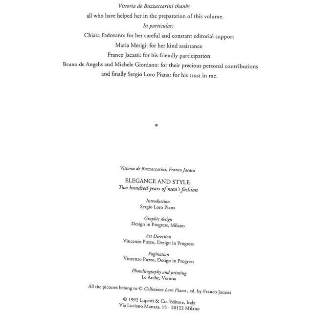 1990s "Elegance and Style: Two Hundred Years of Men's Fashions" 1992 De Buzzaccarini, Vittoria For Sale - Image 5 of 12