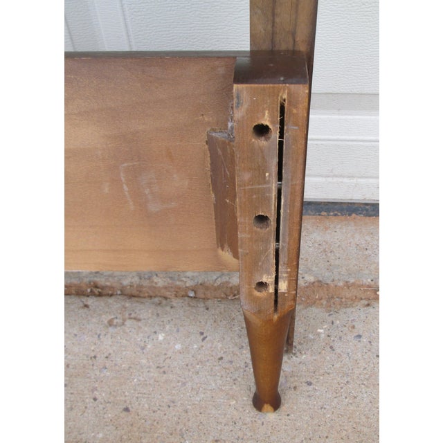 Mid Century Modern Walnut Bed Headboard Footboard Full For Sale - Image 16 of 17