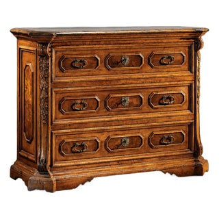 Handcrafted Italian Walnut Burl Chest For Sale