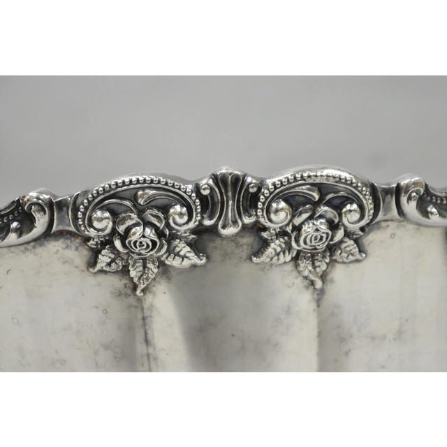 Vintage Baroque by Wallace 252 & 253 Silver Plated Punch Bowl Set W/ 10 Cups For Sale - Image 14 of 18