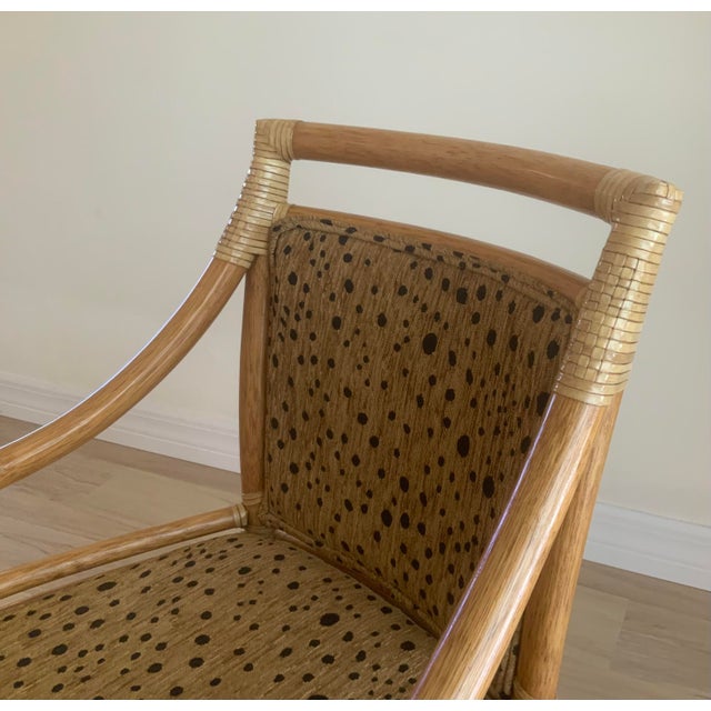1980s Vintage “Target” Back McQuire Side Chairs For Sale - Image 5 of 9