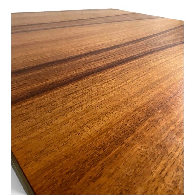 Brown Mid-Century Modern Coffee Table with Floating Top in Walnut and Chrome-Plated Square Steel Frame, 1960s For Sale - Image 8 of 16