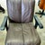 Swivel armchairs with solid wood frames and genuine brown leather upholstery, made in Italy in the 1960s. Dimensions:...