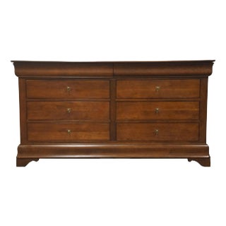 Durham Furniture Solid Cherry Contemporary Traditional Style 69″ Double Dresser 975-172 – Made in Canada For Sale