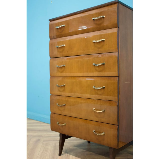 1960s Mid-Century Modern Walnut Chest of Drawers from Meredew, 1960s For Sale - Image 5 of 10