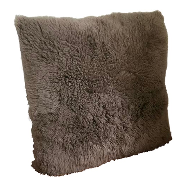 Contemporary Arhaus XL Sheepskin Floor Pillow For Sale
