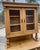 French Country Vintage European Waxed Pine Cupboard With Glass Doors on Top For Sale - Image 3 of 12