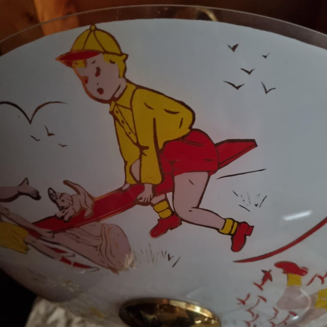 Suspension Lamp in Opaline, 1950s For Sale - Image 10 of 15