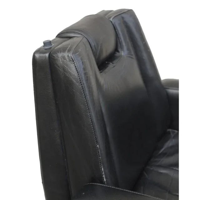 Black Vintage Industrial Italian Barber's Chair, 1980s For Sale - Image 8 of 14