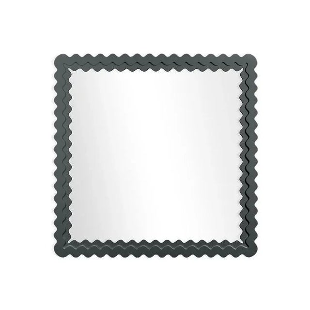 Contemporary Fleur Home Carnival Chaos Square Mirror in Gunmetal, 30x30 For Sale - Image 3 of 3