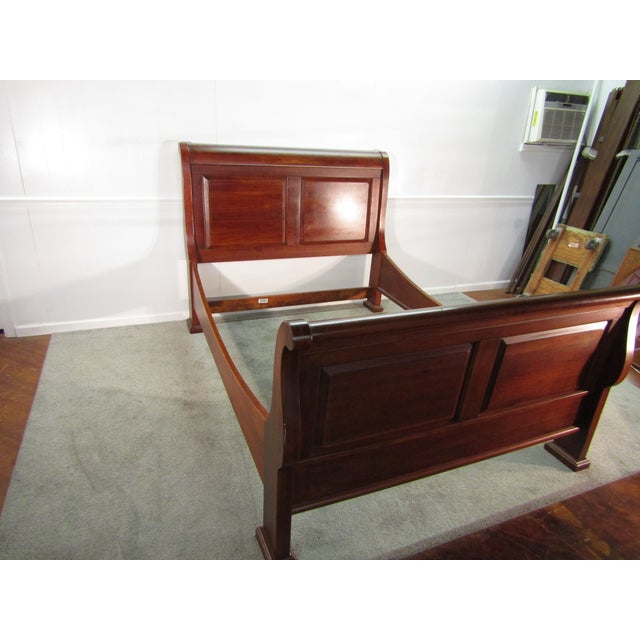 Item 87973 : Lexington Bob Timberlake solid cherry queen size sleigh bed. Age: 1990's. Details: Comes with siderails and...