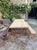 Brown Antique French Folding Garden Table Set with Benches, Pine and Chestnut, 1890s, Set of 3 For Sale - Image 8 of 18