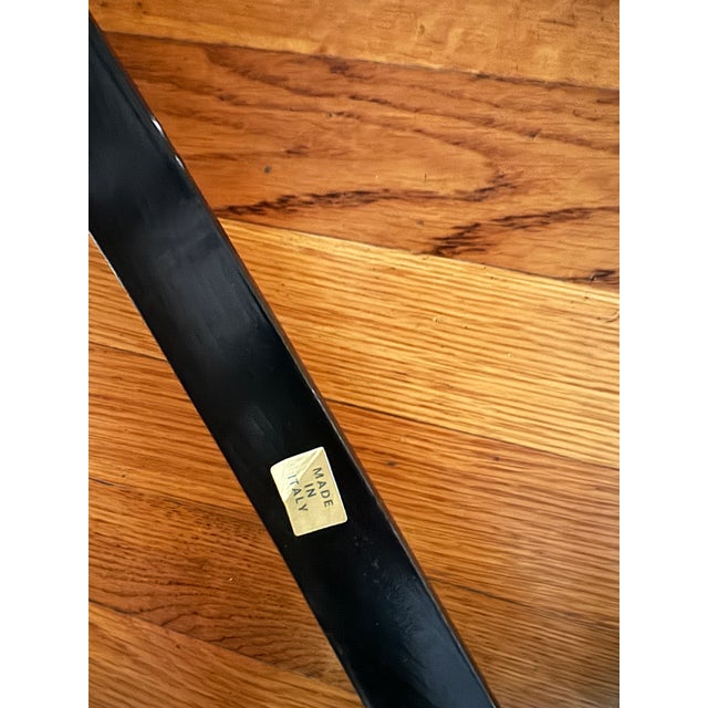 Black 1950s Italian Ladder Back Rope Seat Chairs in Style of Chiavari Spinetto - Set of 2 For Sale - Image 8 of 8