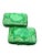 Vintage Malachite Glass Carved Trinket Boxes - a Pair For Sale - Image 4 of 7