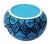 2010s Boho Chic Handcrafted Greek Blue Ceramic Yarn Bowl For Sale - Image 5 of 6