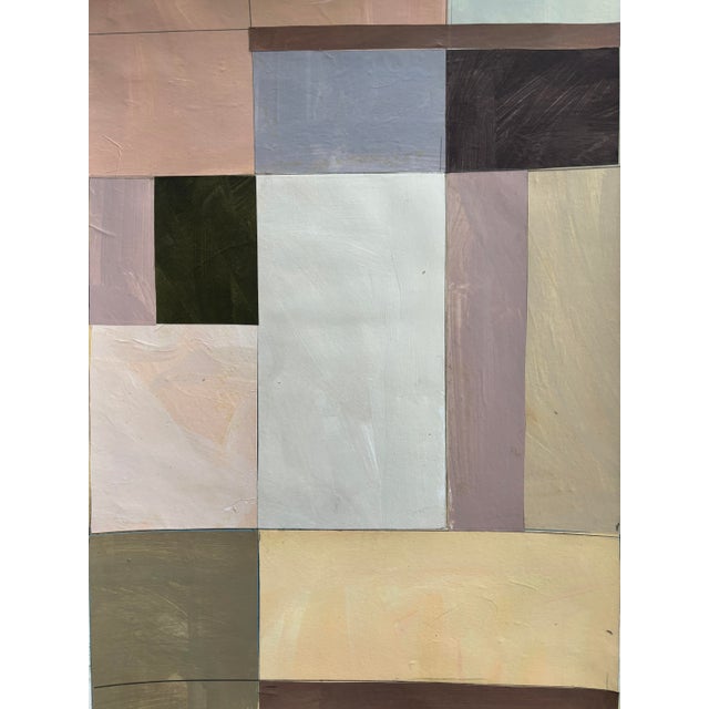 Painted paper mounted to heavy acrylic archival watercolor paper. Paper measure 18x24 inches. Piece ships unframed...