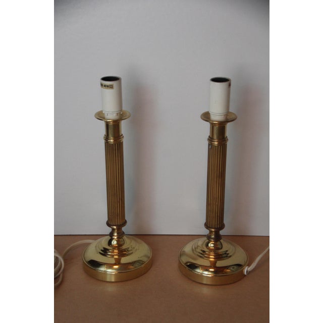 1970s Minimalist Gilt Table Lamps, 1970s, Set of 2 For Sale - Image 5 of 16