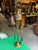 Mid-Century Modern Vintage Brass Fireplace Tools and Holder For Sale - Image 3 of 12