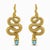 Massive snake earrings. Massive Snake earrings with blue topazes in opened mouth. Snake silver earrings. Long snake...