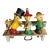 Vintage Scandinavian Hand Carved Folk-Art Wine / Bar Set - 4 pcs For Sale