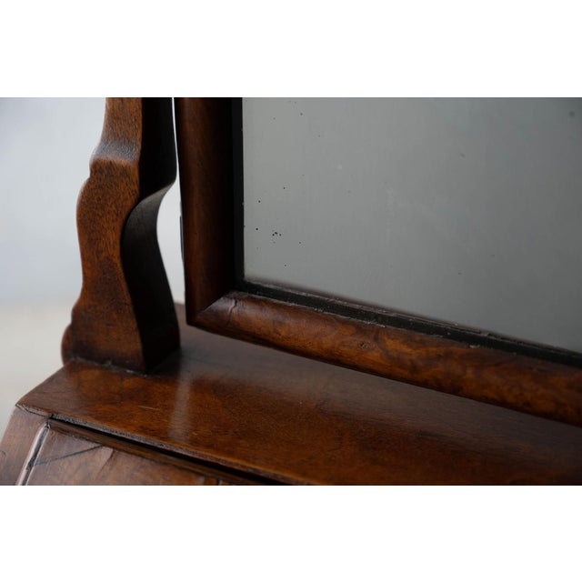 Queen Anne Style Walnut Bureau Dressing Mirror, English, 19th Century For Sale - Image 14 of 18