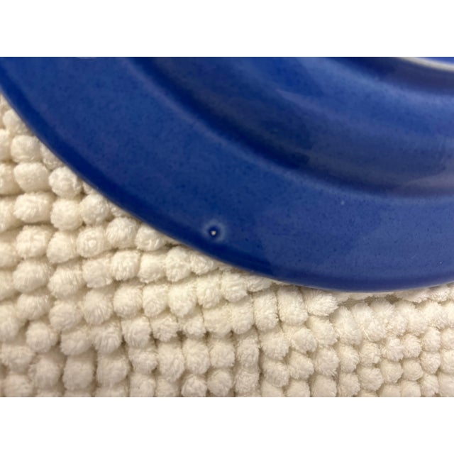 Royal Blue Vintage Varages Luberon Cobalt Blue Dinner Plates- Set of 2 For Sale - Image 8 of 11