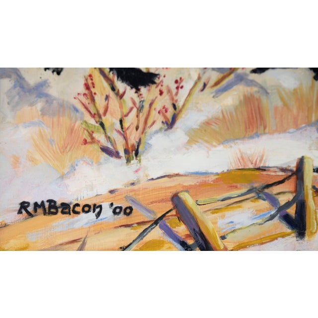 2000 - 2009 "Mud Season" - Original Oil on Masonite by Richard M Bacon For Sale - Image 5 of 6