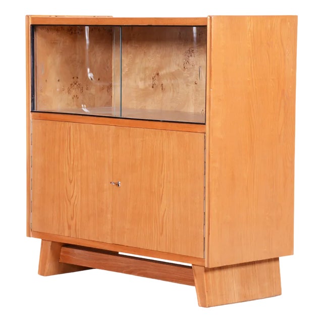 Mid-Century Ash Bookcase attributed to Krásná Jizba, 1950s For Sale