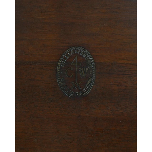 Kittinger Colonial Williamsburg Cw-41 Leather Top Tilt Games Table For Sale - Image 17 of 18