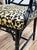 Vintage Chippendale Style Black Faux Bamboo Arm Chair W/ Leopard Print Velvet Upholstery For Sale - Image 10 of 11