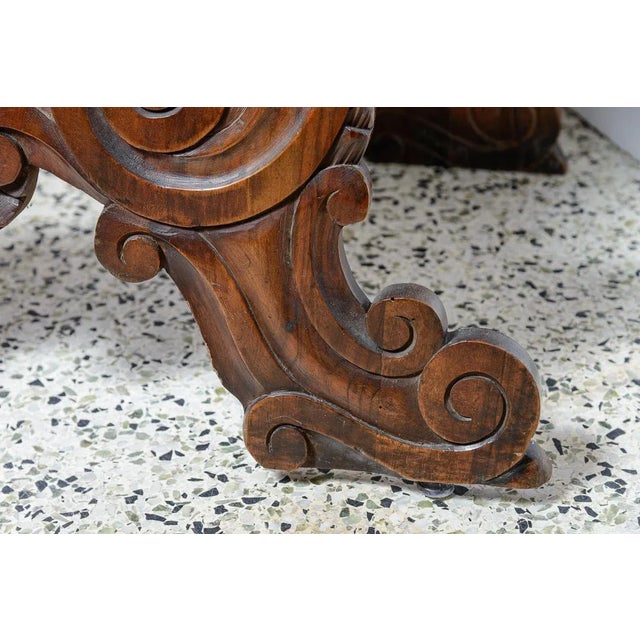 Antique Italian Sgabello Walnut Pedestal For Sale - Image 9 of 10